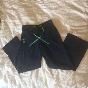 Carhartt Scrubs XS Petite Dark Blue with Green